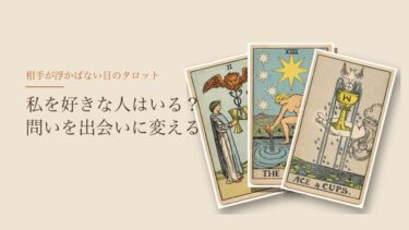 「私のことを好きな人はいる？」とタロットに聞くとき｜相手が浮かばない日は「出会えるか」に変える