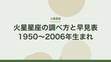 火星星座とは？調べ方と早見表、太陽星座だけで足りるかの答え