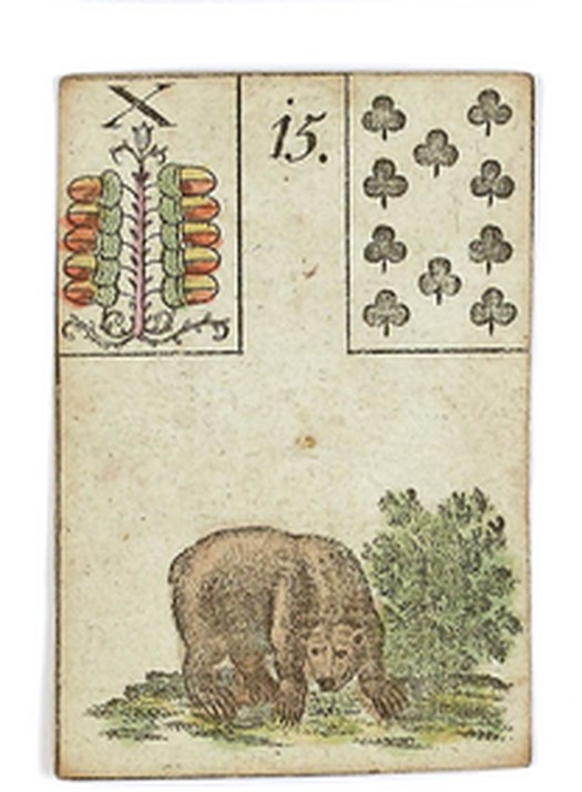 ルノルマンカード 15番 熊(1799年ドイツ「希望のゲーム」)