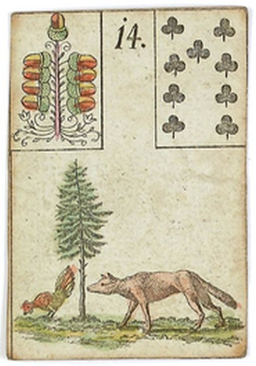 ルノルマンカード 14番 狐(1799年ドイツ「希望のゲーム」)