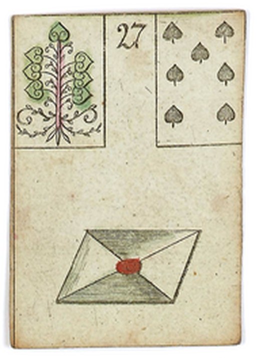ルノルマンカード 27番 手紙(1799年ドイツ「希望のゲーム」)