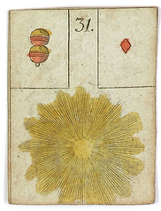 ルノルマンカード 31番 太陽（1799年ドイツ「希望のゲーム」）